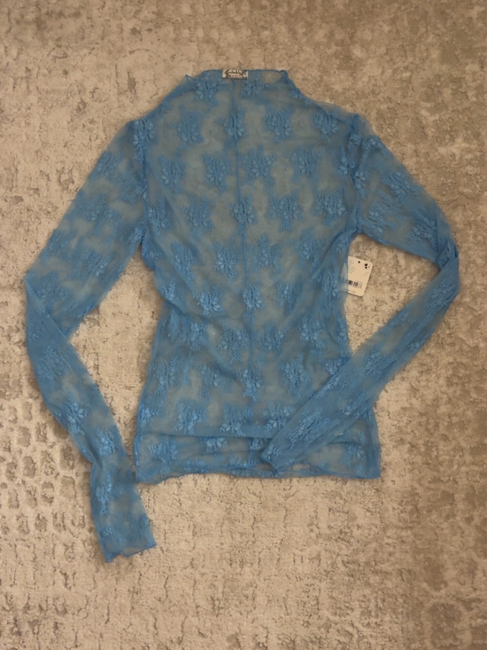 FREE PEOPLE blue bell lace top - SIZE L - new with tags